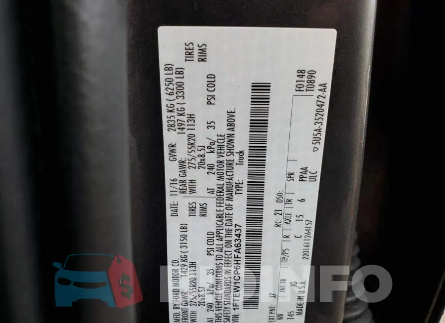 1FTEW1CP6HFA63437 Photo# 10