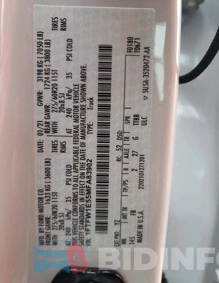 1FTFW1E55MFA83902 Photo# 12