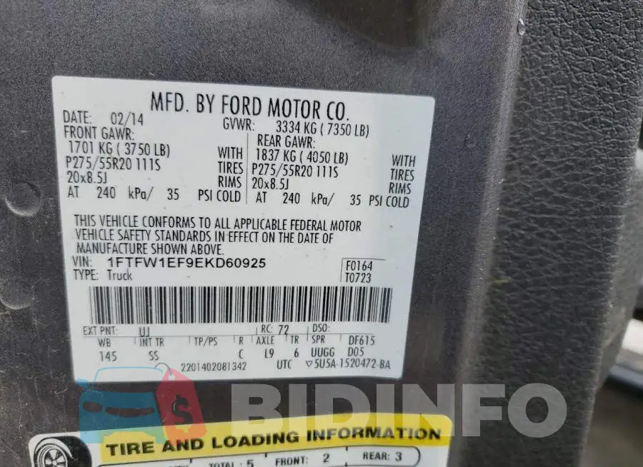 1FTFW1EF9EKD60925 Photo# 12