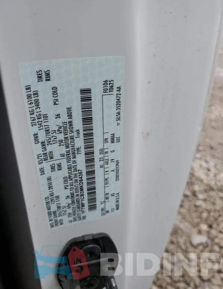 1FTMF1CB3MKD84367 Photo# 10