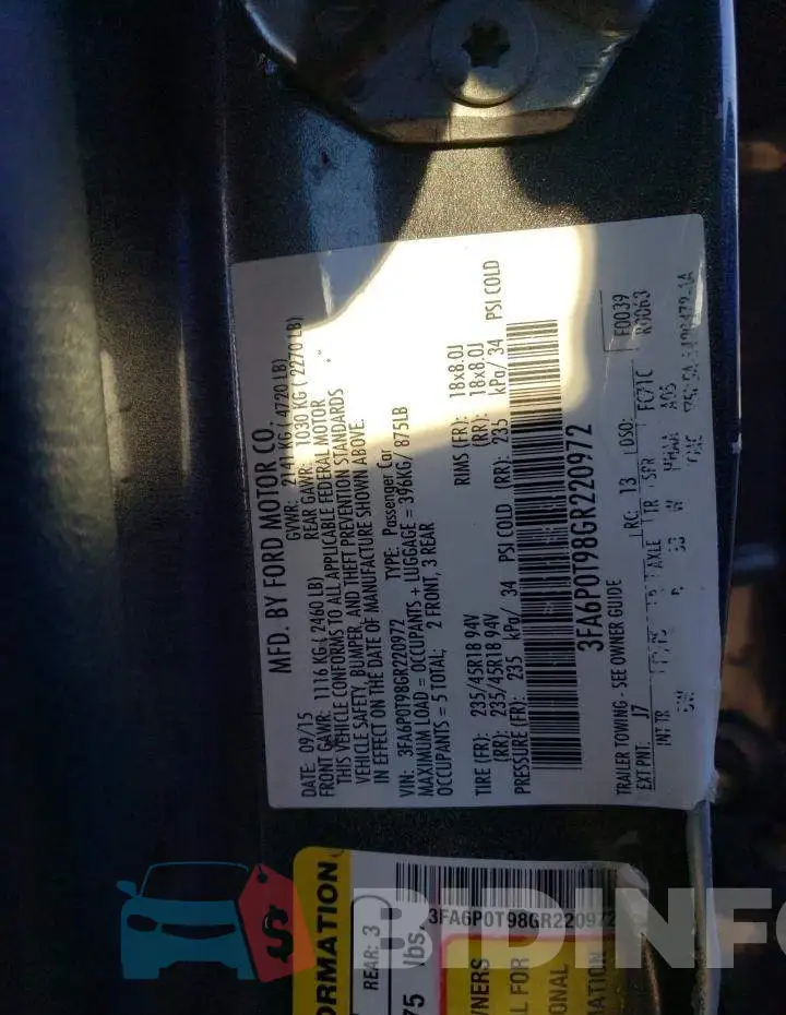 3FA6P0T98GR220972 Photo# 12