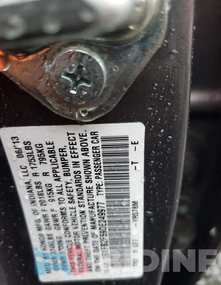 19XFB2F59DE249977 Photo# 10