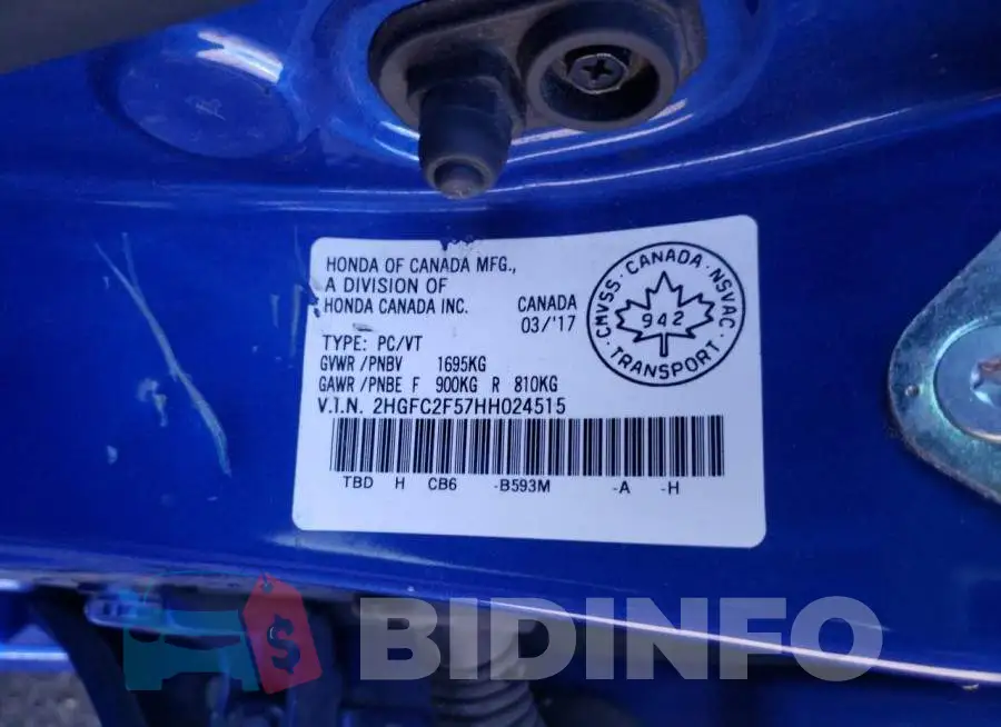 2HGFC2F57HH024515 Photo# 10