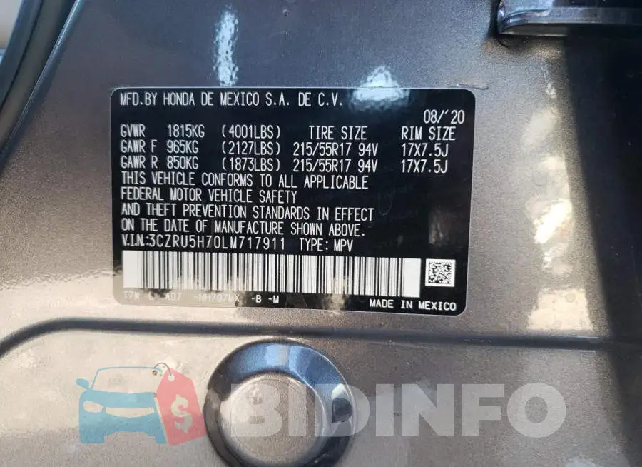 3CZRU5H70LM717911 Photo# 10