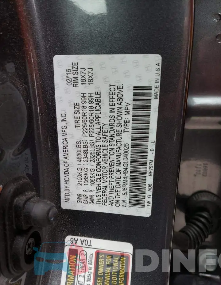 5J6RM4H94GL040025 Photo# 10