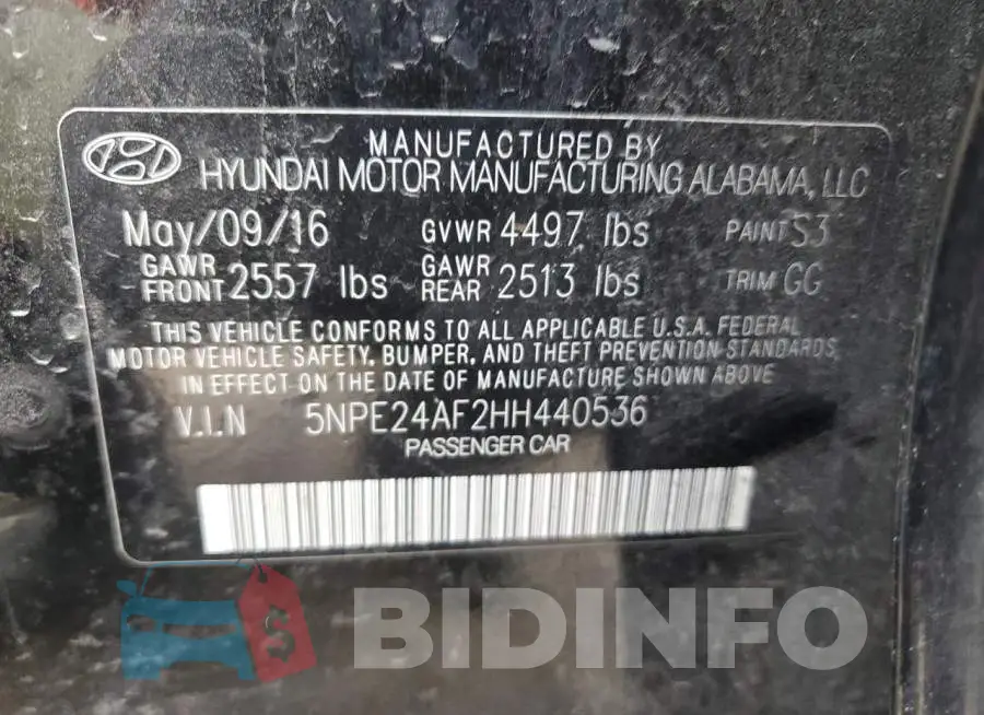 5NPE24AF2HH440536 Photo# 10