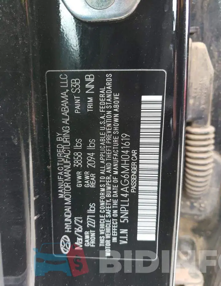 5NPLL4AG6MH041619 Photo# 12