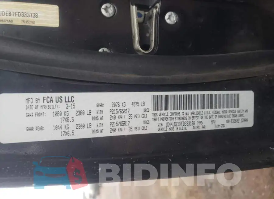 1C4NJDEB7FD333138 Photo# 10