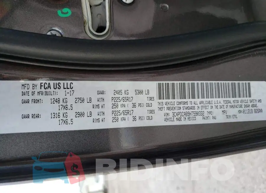 3C4PDCAB9HT590332 Photo# 10