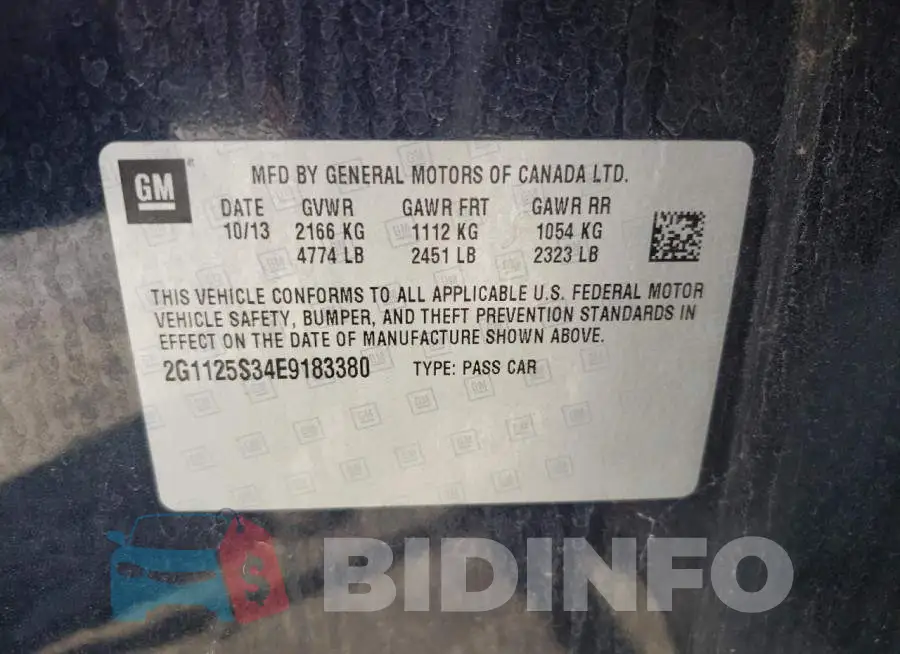 2G1125S34E9183380 Photo# 10