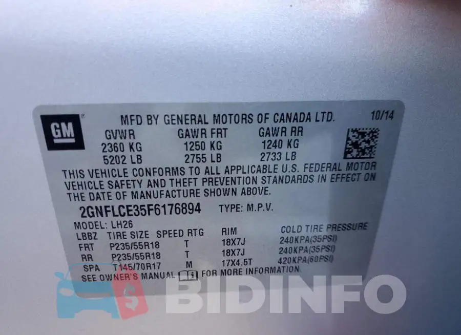 2GNFLCE35F6176894 Photo# 10