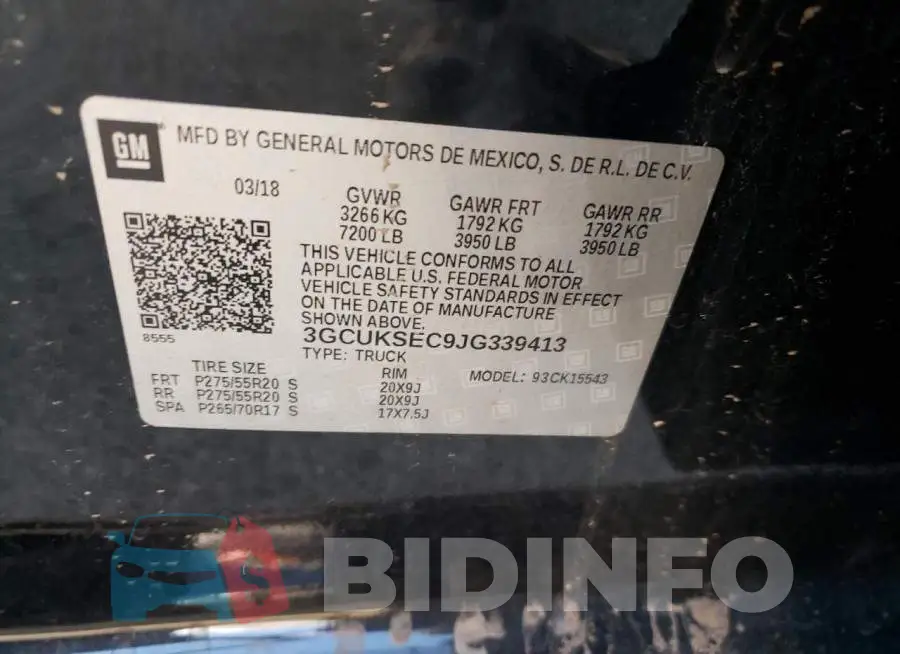 3GCUKSEC9JG339413 Photo# 10