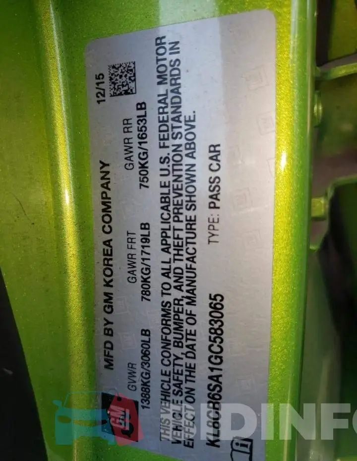 KL8CB6SA1GC583065 Photo# 10