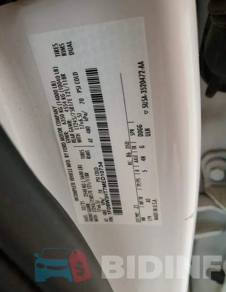 1FD8W3HT7MED10734 Photo# 10