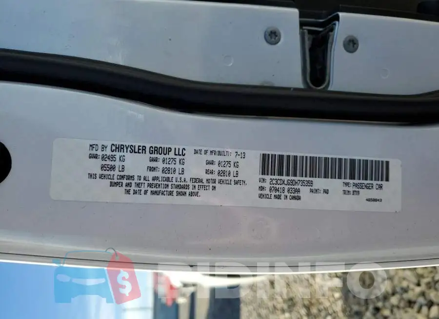 2C3CDXJG9DH735359 Photo# 10