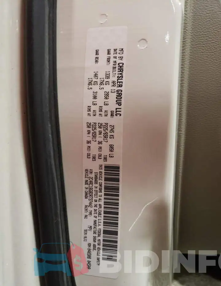 2C4RC1BG8DR737442 Photo# 13