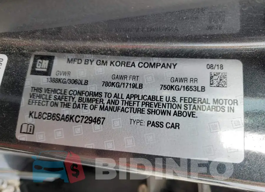 KL8CB6SA6KC729467 Photo# 10