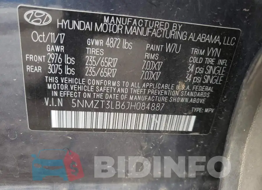 5NMZT3LB6JH084887 Photo# 10