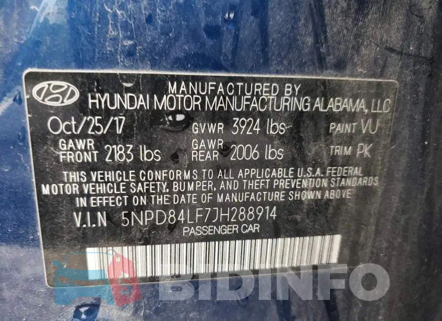 5NPD84LF7JH288914 Photo# 10