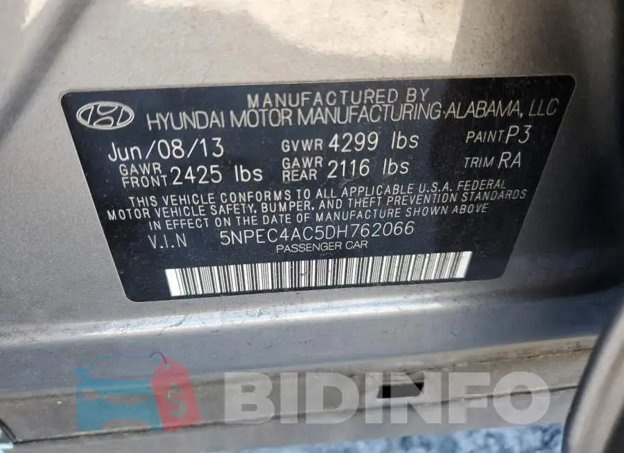 5NPEC4AC5DH762066 Photo# 12