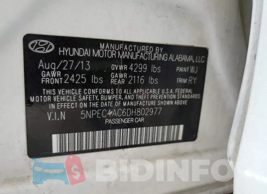 5NPEC4AC6DH802977 Photo# 10