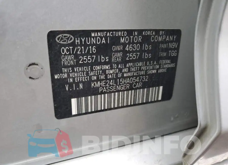 KMHE24L15HA054732 Photo# 12
