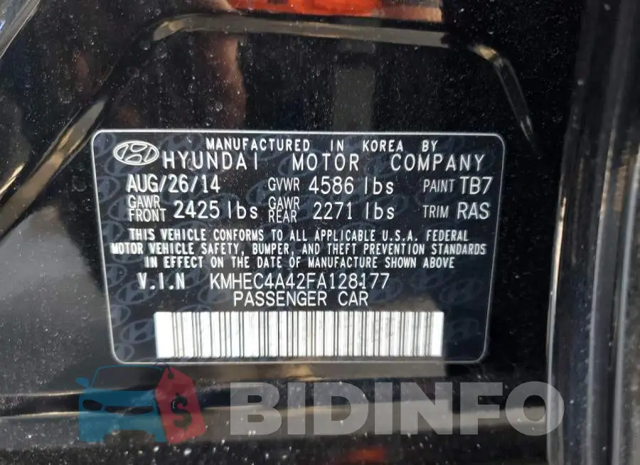 KMHEC4A42FA128177 Photo# 12