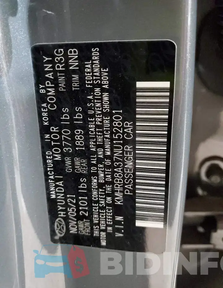 KMHRB8A37NU152801 Photo# 10