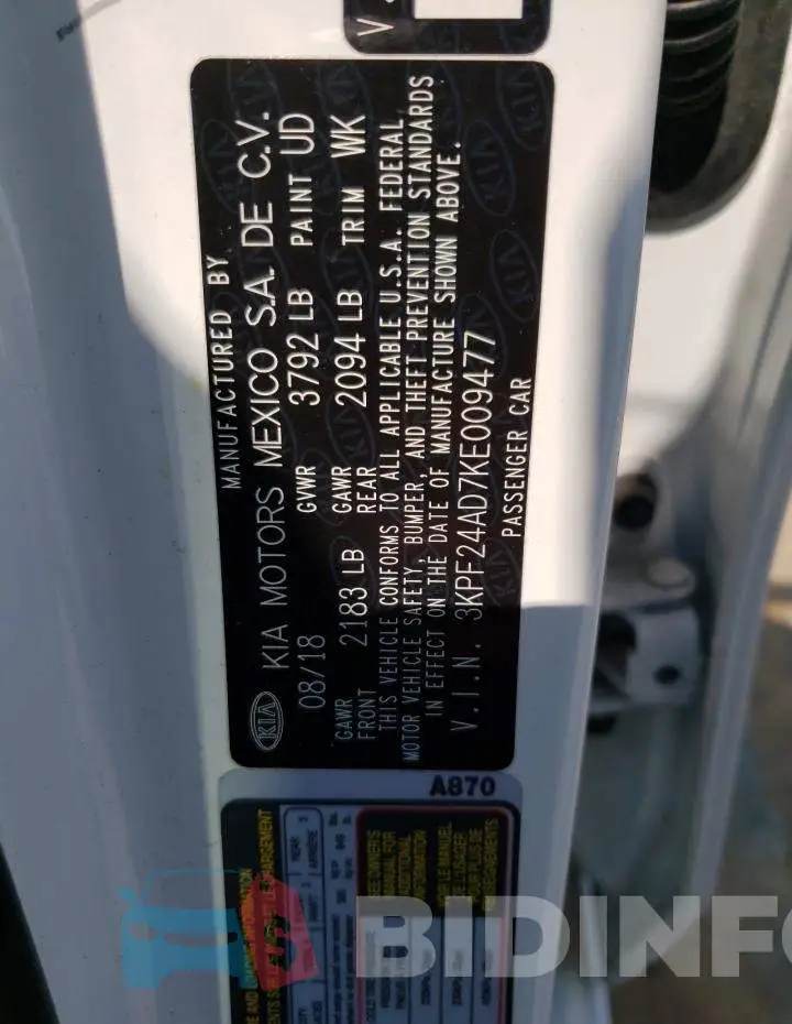 3KPF24AD7KE009477 Photo# 10