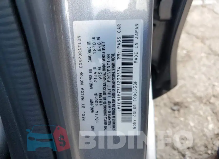 JM1BM1M77F1239574 Photo# 13