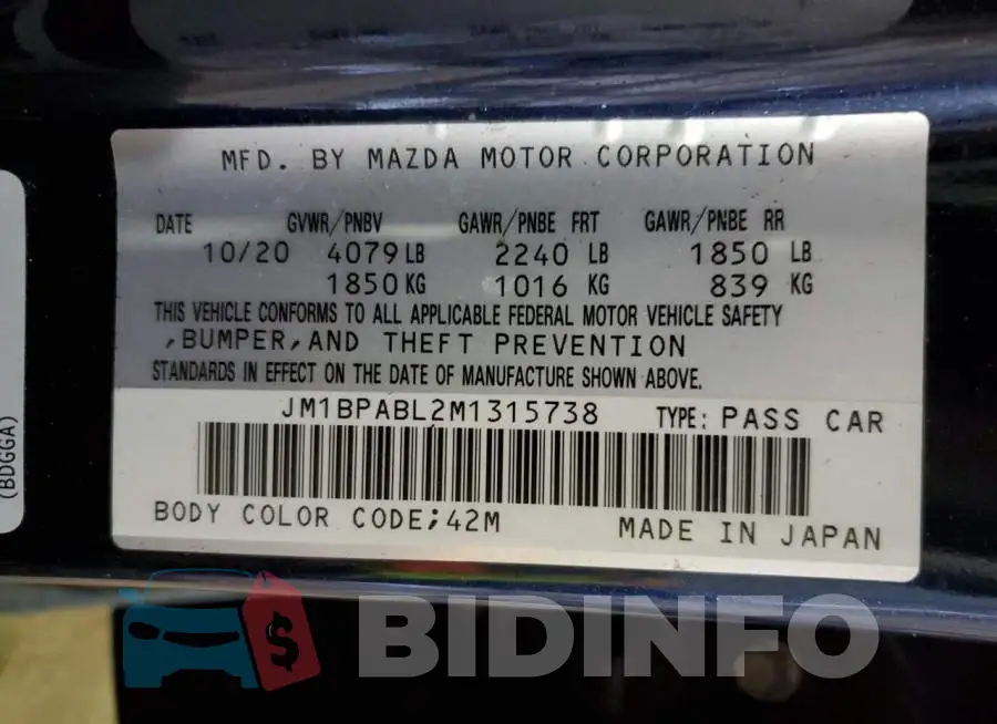 JM1BPABL2M1315738 Photo# 12