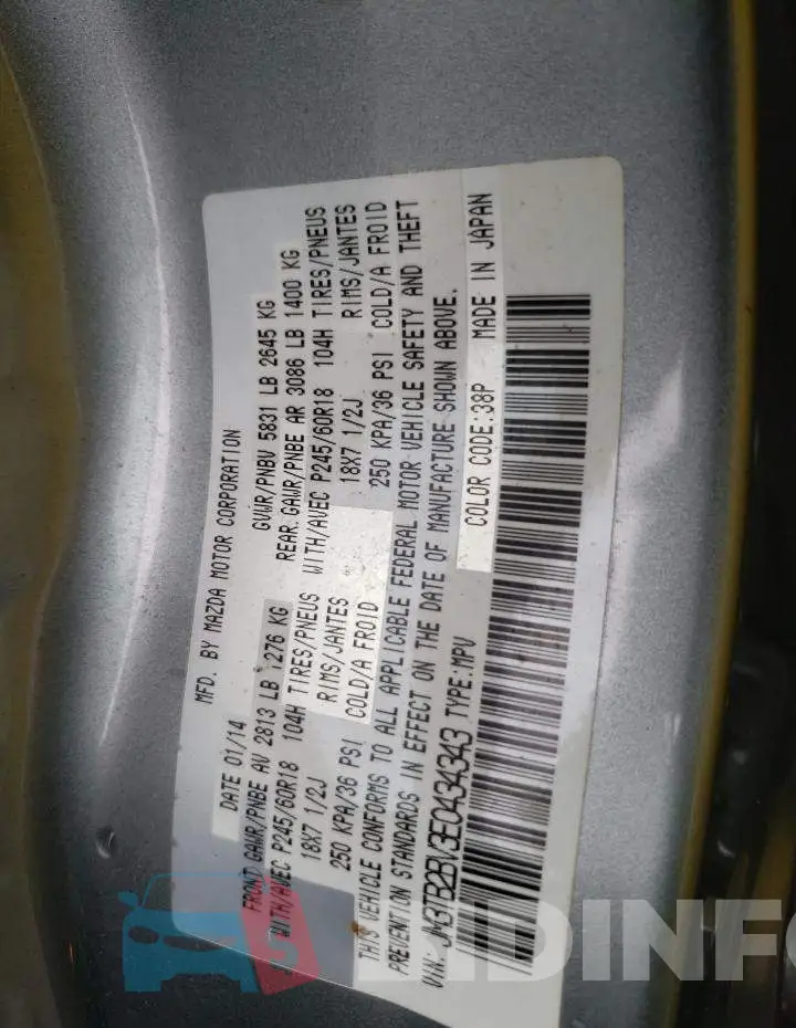 JM3TB2BV3E0434343 Photo# 10