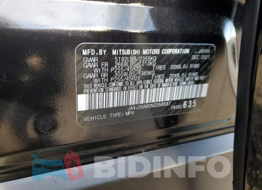 JA4J3VA82NZ058587 Photo# 10
