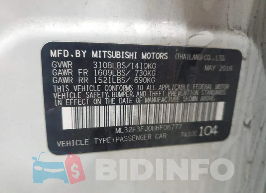 ML32F3FJ0HHF06777 Photo# 12