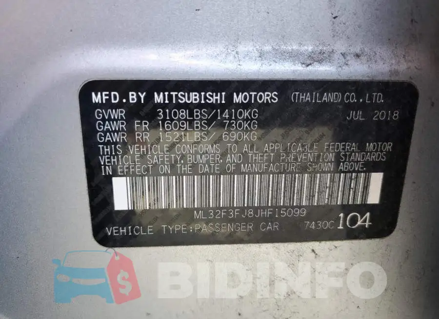 ML32F3FJ8JHF15099 Photo# 10