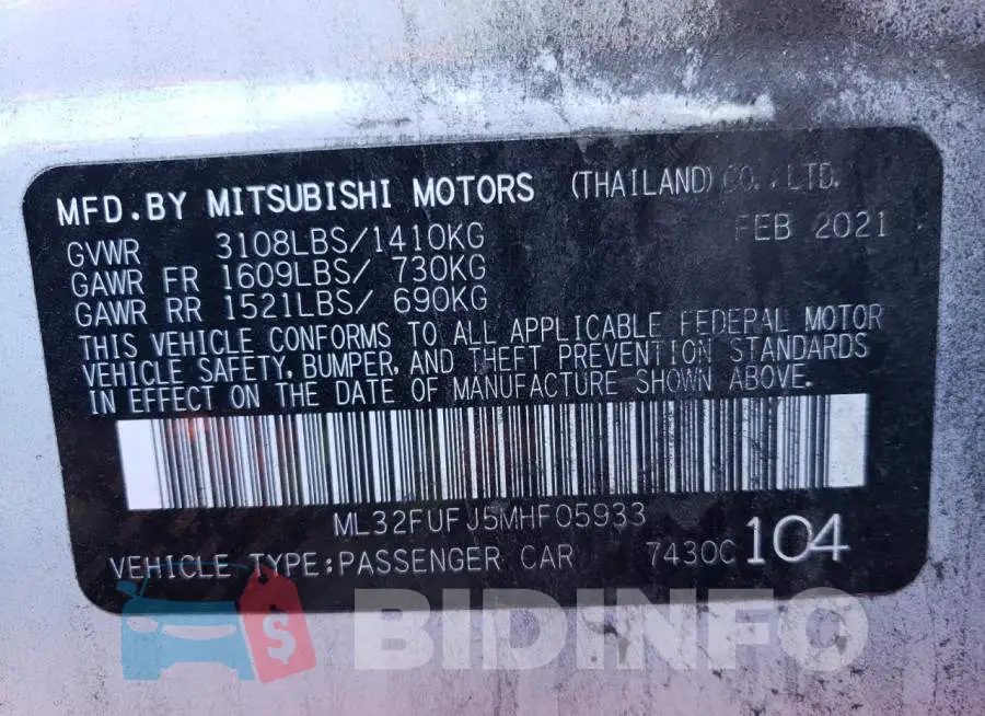 ML32FUFJ5MHF05933 Photo# 10