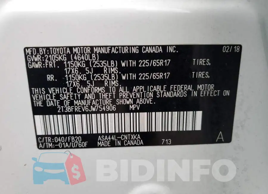 2T3BFREV6JW754906 Photo# 13