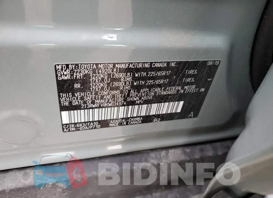 2T3RWRFV8KW034974 Photo# 13