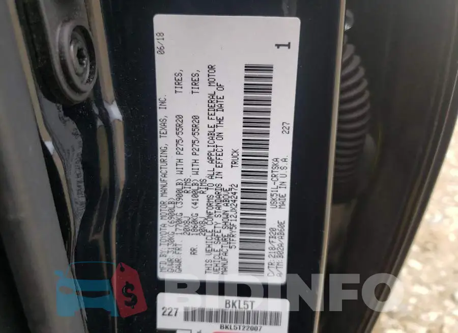 5TFRY5F12JX242472 Photo# 10