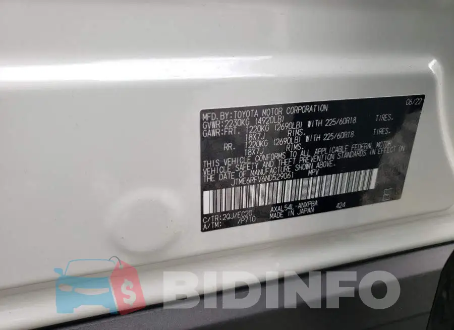 JTME6RFV6ND529061 Photo# 10