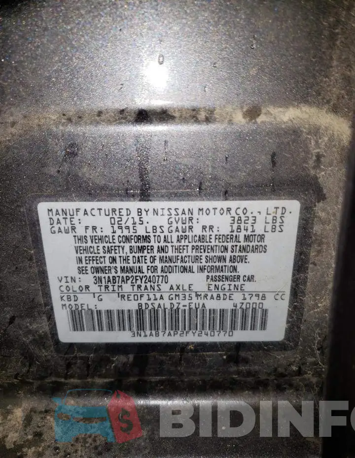 3N1AB7AP2FY240770 Photo# 12