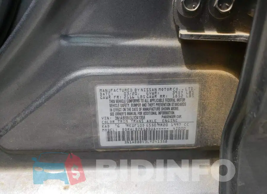3N1AB8BV3LY241358 Photo# 10