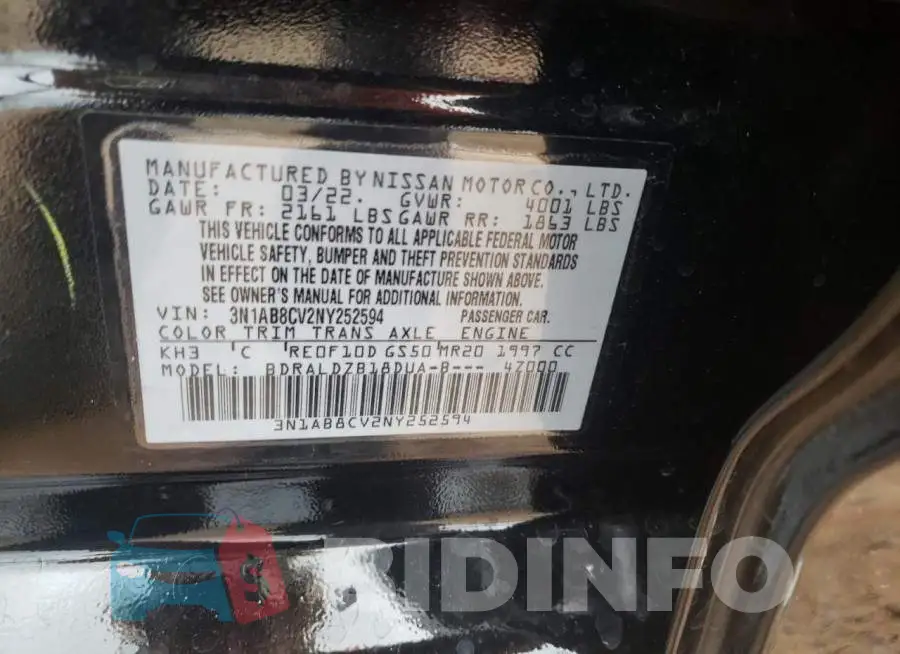 3N1AB8CV2NY252594 Photo# 10