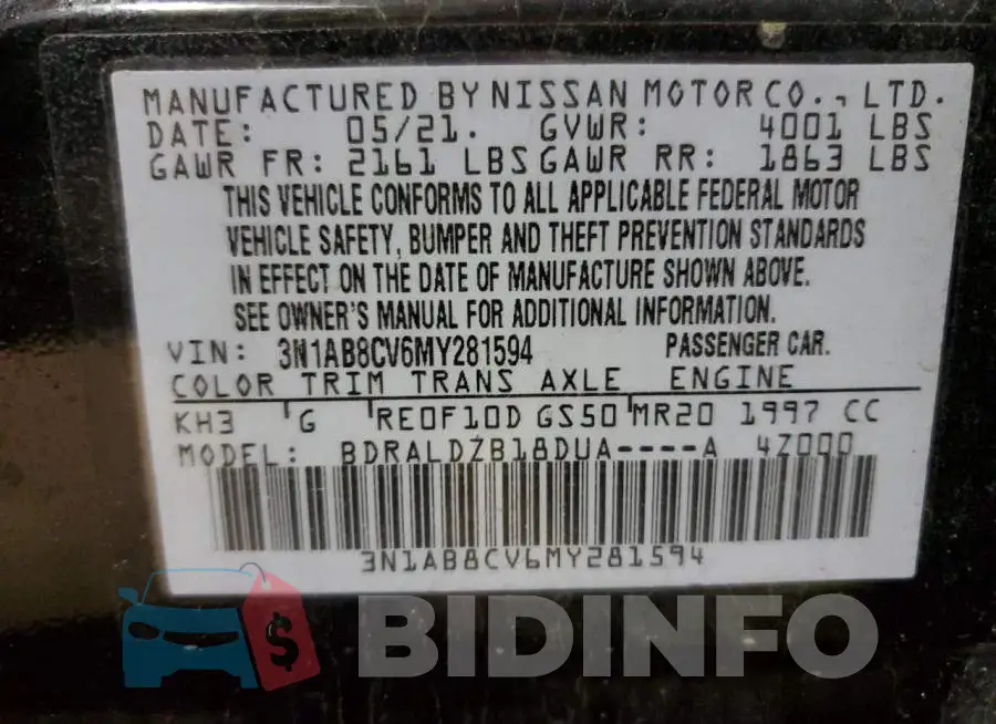 3N1AB8CV6MY281594 Photo# 12