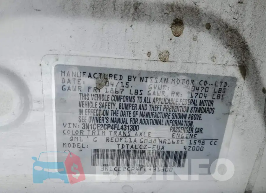 3N1CE2CP4FL431300 Photo# 12