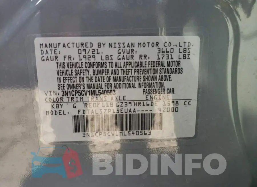 3N1CP5CV1ML540563 Photo# 10