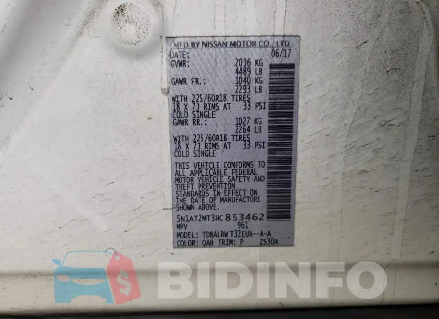 5N1AT2MT3HC853462 Photo# 13