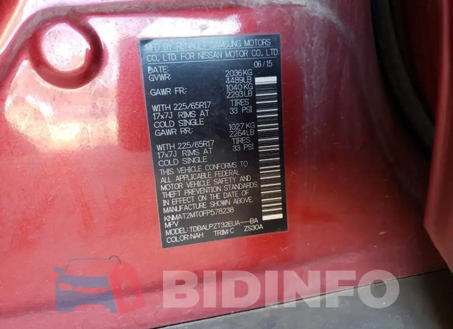 KNMAT2MT0FP578238 Photo# 10