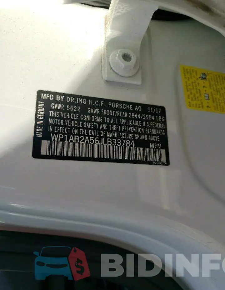 WP1AB2A56JLB33784 Photo# 10