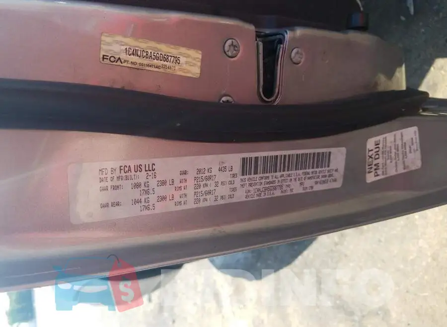 1C4NJCBA5GD687795 Photo# 10